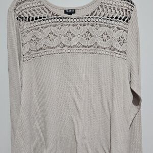 Torrid Cream Lace Knit Sweater